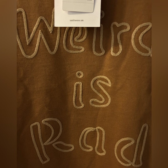 Free People x Sandrine Rose brown oversized embroidered sweatshirt. NWT - Picture 4 of 12